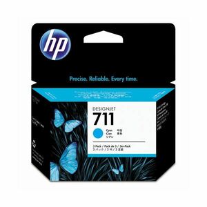 【新品】（まとめ） HP711 インクカートリッジ シアン 29ml／個 染料系 CZ134A 1箱（3個） 【×3セット】