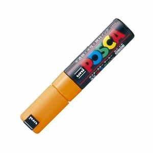 【新品】（まとめ） 三菱鉛筆 水性マーカー ポスカ 太字角芯 橙 PC8K.4 1本 【×20セット】