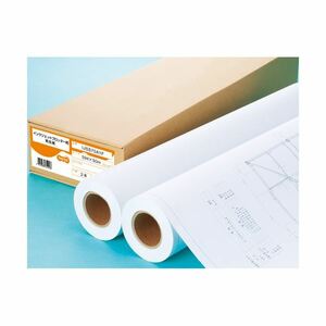 【新品】（まとめ） TANOSEE IJプロッタ用再生紙 A1ロール 594mm×50m 1箱（2本） 【×2セット】