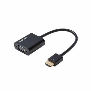【新品】エレコム 変換アダプタ HDMI-VGA ブラック AD-HDMIVGABK2