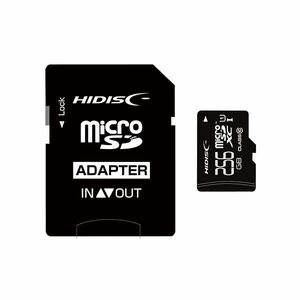 【新品】HIDISC microSDXCカード 256GB CLASS10 UHS-1対応 SD変換アダプタ付き HDMCSDX256GCL10UIJ