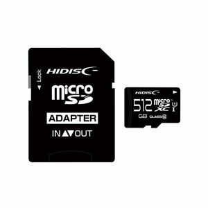 【新品】HIDISC microSDXCカード 512GB A2 V30 CLASS10 UHS-1 Speed Class3対応 SD変換アダプタ付