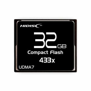 【新品】HIDISC CFカード 32GB 433x Read65MB／s MLCチップ搭載 HDCF32G433XJP3