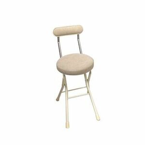 【新品】折りたたみ椅子 幅33cm アイボリー×ミルキーホワイト 日本製 スチールパイプ 1脚販売 完成品 リビング 在宅ワーク