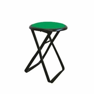 【新品】折りたたみ椅子 幅32cm グリーン×ブラック 日本製 スチールパイプ 軽量 1脚販売 リビング 在宅ワーク インテリア家具