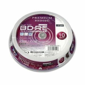 【新品】（まとめ）PREMIUM HIDISC BD-RE くり返し録画 2倍速 25GB 10Pスピンドルケース 【×20個セット】 HDVBE25