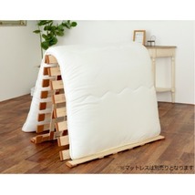 【新品】すのこベッド 寝具 ダブル 約幅140cm スタンド式 軽量 桐製 木製 コンパクト ベッドフレーム ベッドルーム 寝室_画像1