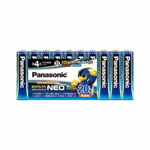 【新品】（まとめ） Panasonic 乾電池エボルタネオ単4形 20本 LR03NJ／20SW【×2セット】