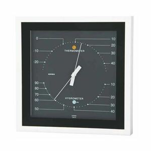 【新品】EMPEX 温度・湿度計 MONO 温度・湿度計 置き掛け兼用 MN-4832 ブラック