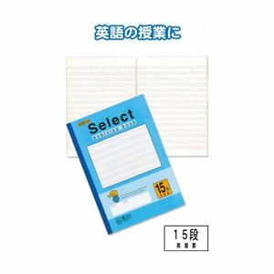 【新品】学習帳EP-15英習罫15段・ブルー 【10個セット】 31-394