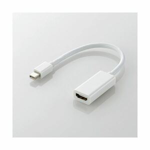 【新品】（まとめ）エレコム Mini DisplayPort-HDMI変換アダプタ AD-MDPHDMIWH【×2セット】