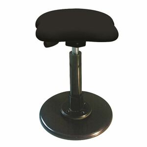 【新品】モダン スツール/丸椅子 【ブラック×ブラック】 幅33cm 日本製 スチールパイプ