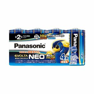 【新品】（まとめ） Panasonic 乾電池エボルタネオ単2形 4本入 LR14NJ／4SW【×10セット】
