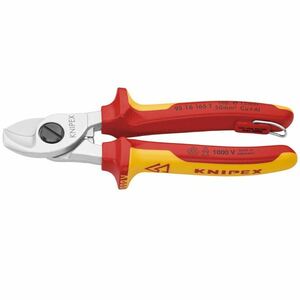 【新品】KNIPEX（クニペックス） 9516-165TBK 絶縁ケーブルカッター 落下防止 （BK）