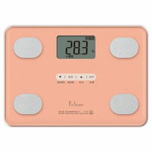 【新品】【TANITA タニタ】 体組成計/ヘルスメーター 【ピンク】 デジタル表示 強化ガラス 薄型 『Fitscan フィットスキャン』