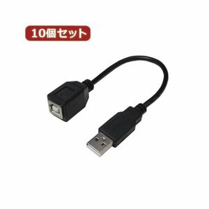 【新品】変換名人 10個セット USBケーブル20 A（オス） to B（メス） USBAA／BB20X10