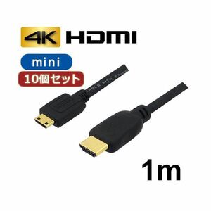【新品】10個セット 3Aカンパニー ミニHDMIケーブル 1m 4K／3D対応 HDMI-miniHDMI変換ケーブル AVC-HDMI10MN バ