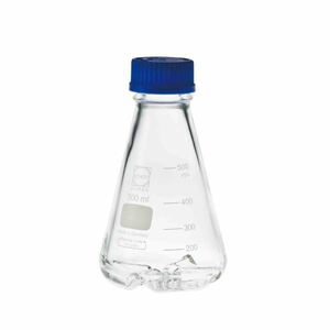 【新品】【柴田科学】ねじ口振盪三角フラスコ 下部バッフル付 500mL【4個】 016460-500A