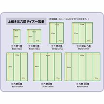 【新品】い草 上敷き/ラグマット 【三六間8畳 約364×364cm】 正方形 日本製 ウレタン 抗菌 防臭 消臭 調湿 空気清浄_画像3