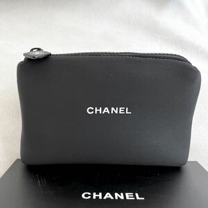 新品 CHANEL シャネル 黒 非売品 化粧ポーチ ブラック ブランド ロゴ ポーチ 小物入れ コスメ ノベルティ レディース