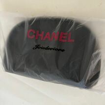 新品未使用 シャネル CHANELポーチ 化粧ポーチ ブラック ロゴ コスメ 送料無料 ブランド 非売品 メッシュ ノベルティ _画像5