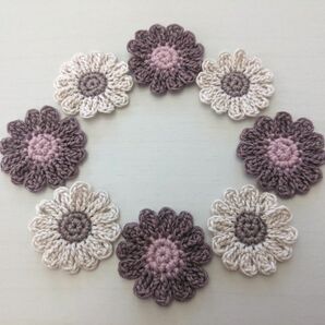 No.609　ハンドメイド　レース編み　モチーフ　お花