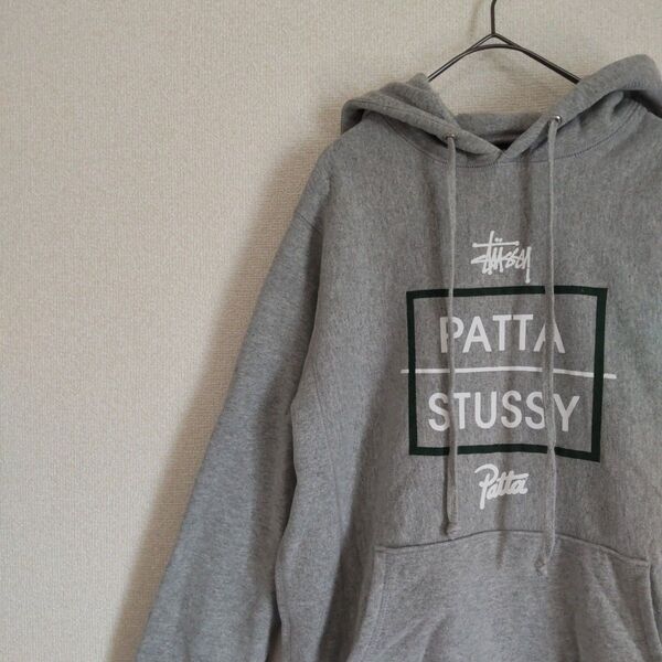 Stussy Patta プルオーバーパーカー　パタ 　ダブルネーム　フーディー