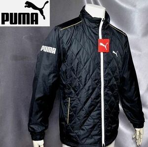 新品 サイズXL プーマ ゴルフ キルティング 中綿 保温 軽量 PUMA GOLF フルジップ ジャケット ブラック 黒　キルト ブルゾン