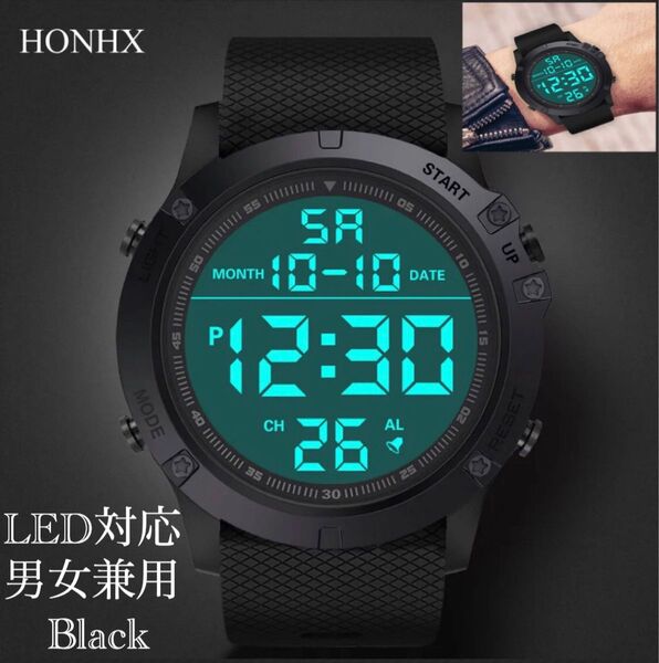 スポーツ腕時計 腕時計 時計 デジタル式 LED デジタル腕時計 デジタル 自転車 スポーツ アウトドア キャンプ ランニング