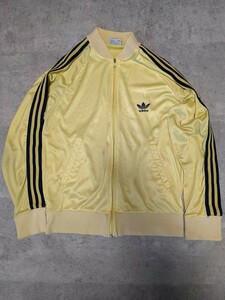 レアカラー 本物ATP 80s adidas ジャージ USA製 イエロー S ヴィンテージ トラックジャケット イギリス 英国 フランス 70s 黄色 アーカイブ