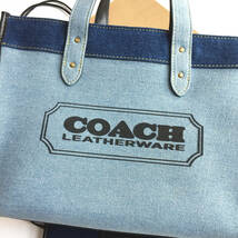 ☆新品☆コーチ/COACHバッグ 89163 デニム トートバッグ ハンドバッグ ショルダーバッグ レディース 2WAYバッグ ポーチ付き アウトレット品_画像2