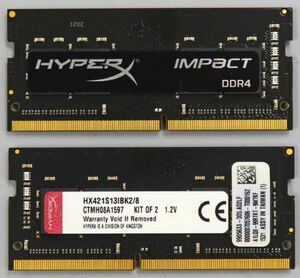 HyperX ノートPC用メモリーモジュール 8GB(4GB×2) DDR4L-2133