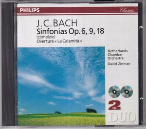 PHCP-9199　J・C・バッハ　シンフォニア集　ジンマン/オランダco　2CD