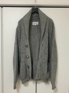 Maison Martin Margiela ショールカラーニットカーディガン S 44 アルパカ アーティザナル 名作 希少 14 10 010 ここのえ マルジェラ