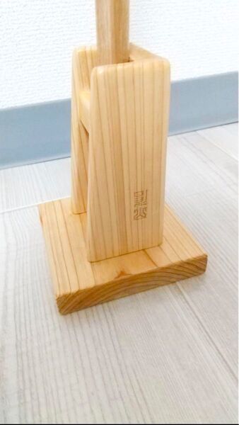 75cm+縦型台付き靴べら 米ビバ くつべら ロング クツベラ 靴べら