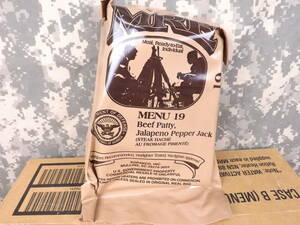 箱だし！MREレーション MENU -19 2023年4月検品 米軍 ミリ飯 ミリメシ 戦闘糧食 非常食 備蓄 保存食 車中泊 ソロキャンプ アウトドア 