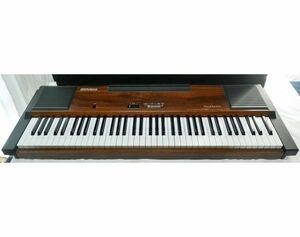 ●動作品　Roland PianoPlus100 HP-100 electronic piano 電子ピアノ 木目調 専用スタンド付き