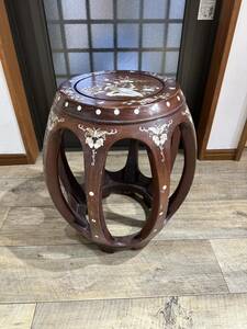  karaki mother-of-pearl skill that time thing chinese quince China fine art stand for flower vase stool used beautiful goods furniture one point thing 