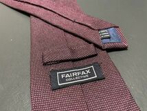 【超美品】FAIRFAX　フェアーファックス　無地柄　ネクタイ　3本以上送料無料　ワインレッド_画像2