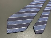 【超美品】TIE YOUR TIE azabu tailor　麻布テイラー　タイユアタイ　レジメンタル柄　ネクタイ　3本以上送料無料　ネイビー_画像3