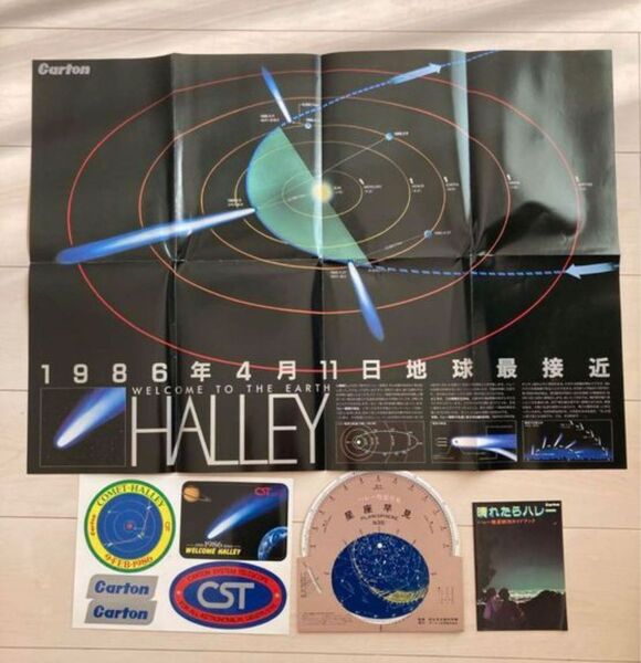 カートン光学 ハレー彗星観測ガイドブック ポスター ステッカー 星座早見