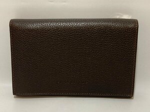 未使用品 極美品【3k111586】LONGCHAMP ロンシャン 財布 折財布 レザー ブラウン 男女兼用 ユニセックス