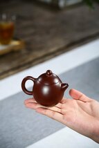 茶壺 一等品 紫砂 手作り 茶壷 茶入 煎茶道具 煎茶道具急須 常滑焼 茶器 茶道具 工芸品陶芸 容量：100ML_画像5