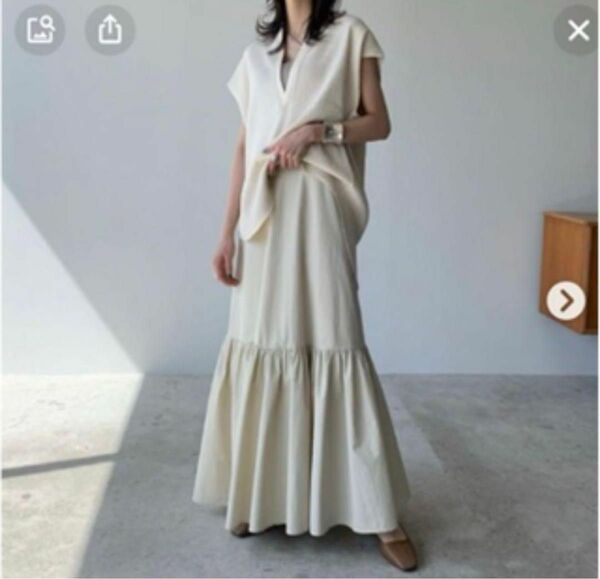 CLANE クラネ ボリューム　ティアード　マキシスカートブラック サイズ1 VOLUME TIERED MAXI SKIRT