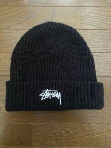 stussy アクリルビーニー ブラック ニットキャップ 