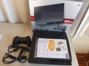 PS3 本体 チャコール・ブラック（CECH-3000B 320GB)本体と元箱とコントローラーと付属品付きの簡易動作確認済みのジャンク扱い品です。