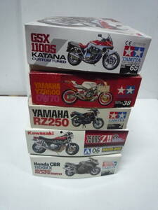 【5-11-10-4Rs】5点　バイク（2輪車）プラモデル　YAMAHA YRZ250 2スト水冷エンジン　ホンダCBR 等　TAMIYA