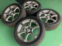 【中古+未使用】LAYCEA 17x7J 5H 114.3 +38 4本 1台分 BS ブリザック VRX 215/50R17 プリウスα 90系 ノア ヴォクシー リーフ シビック 等_画像9