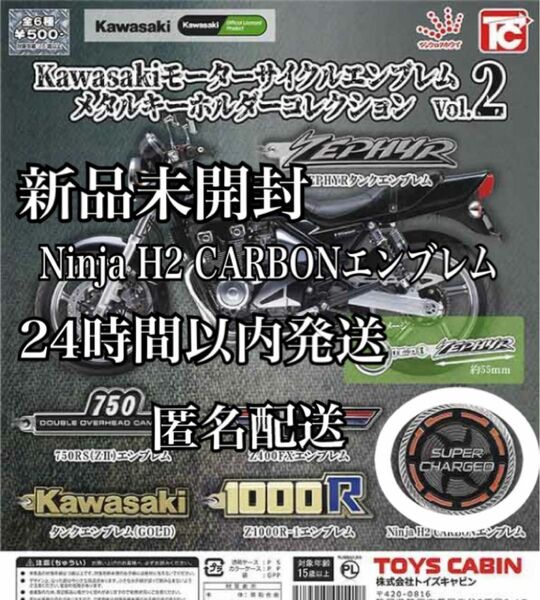 kawasaki サイクルエンブレムメタルキーホルダー コレクションvol.2 Ninja H2 CARBONエンブレム