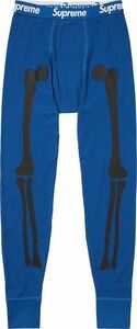 【新品未使用】 23AW 24 新品 SUPREME シュプリーム HANES BONES THERMAL PANT パンツ ヘインズ BLUE L ブルー 青色 即決早い者勝ち